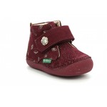 Kickers KICKERS - Leather shoes 'Sabio - Bordeaux flowers