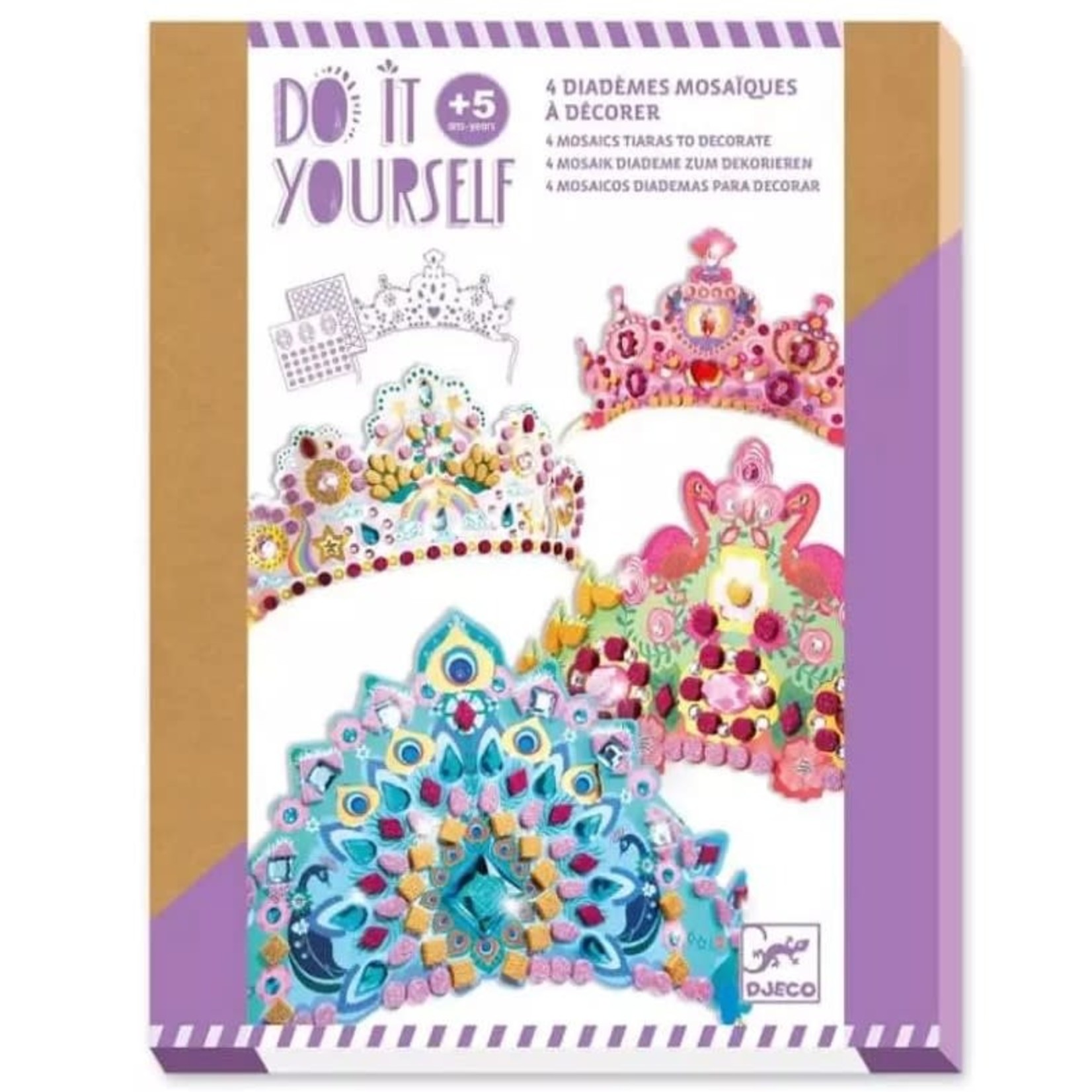 Djeco DJECO - DIY Mosaics Tiaras To Decorate 'Like a princess'