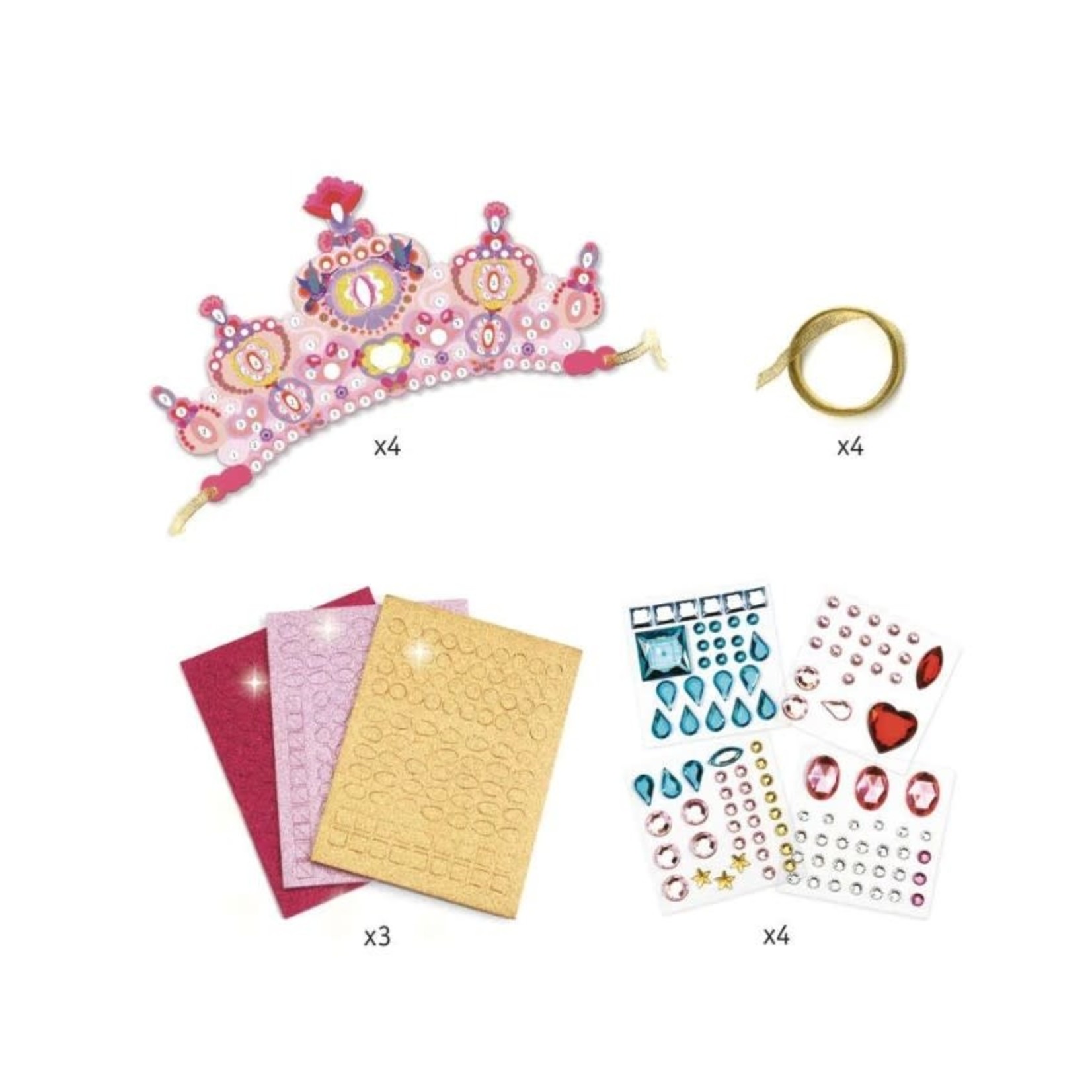 Djeco DJECO - DIY Mosaics Tiaras To Decorate 'Like a princess'