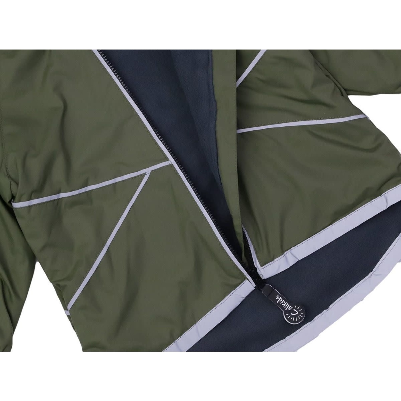 Calikids CALIKIDS - Manteau imperméable doublé de polar - Olive