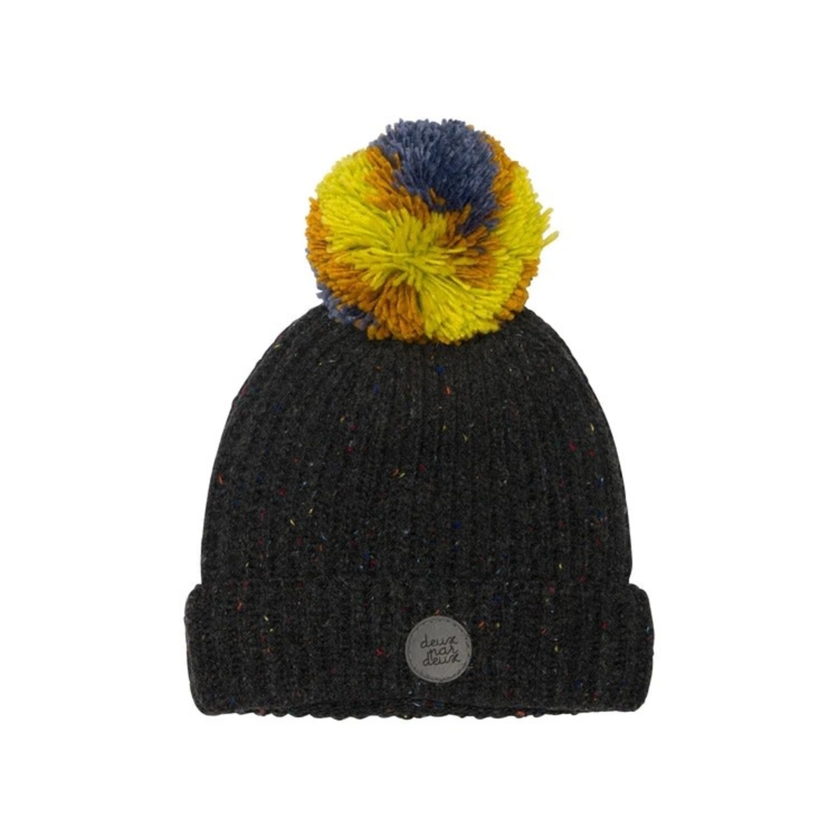 Deux par Deux DEUX PAR DEUX - Winter Knit Hat With Pompon 'Anthracite'
