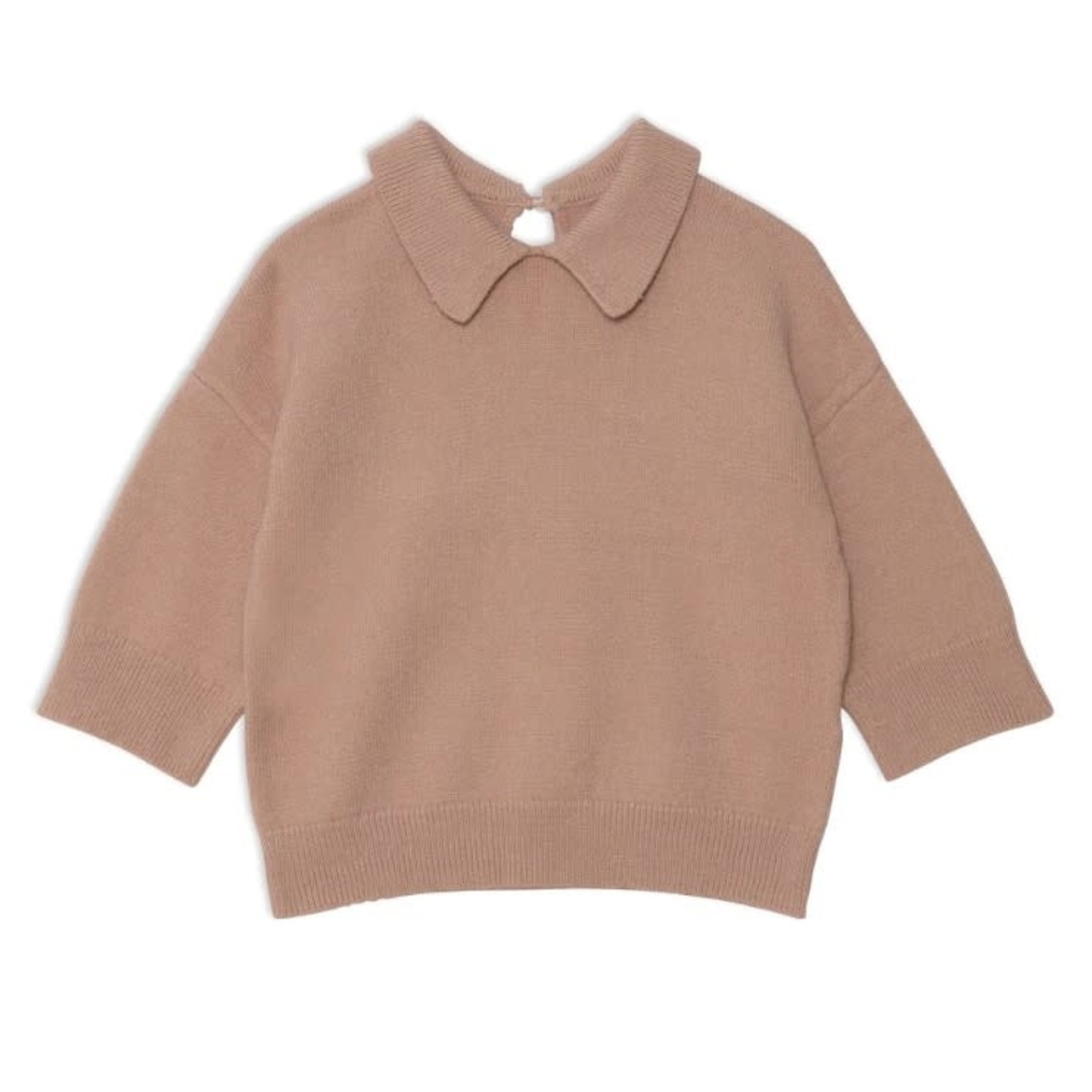 Deux par Deux DEUX PAR DEUX - Knitted beige sweater with 3/4 sleeves