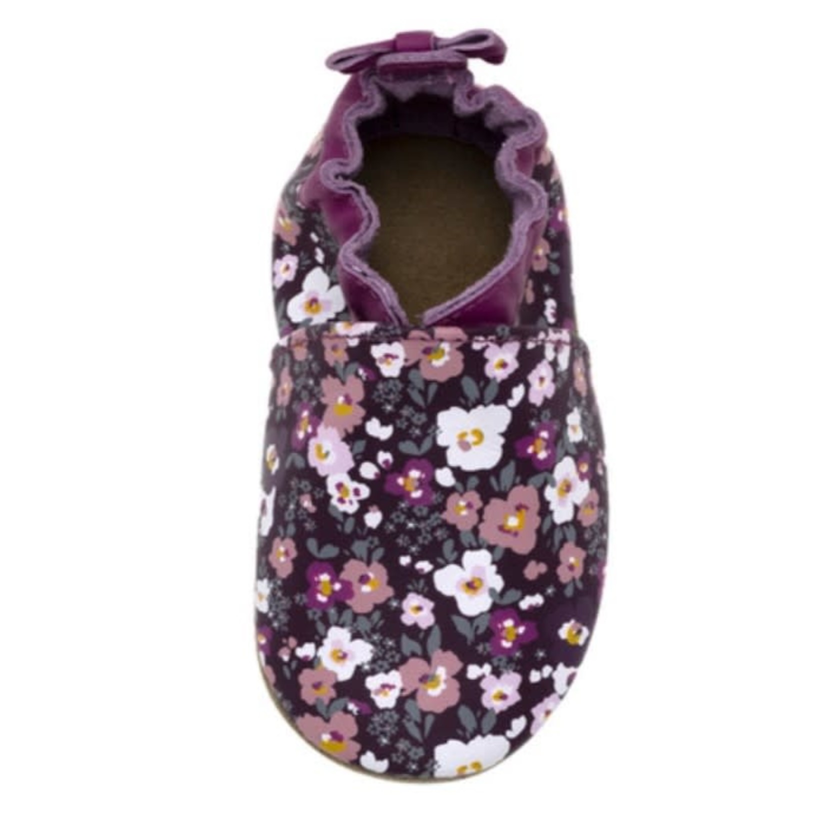 Robeez ROBEEZ - Chaussons souple en cuir 'Poppy - Plum'