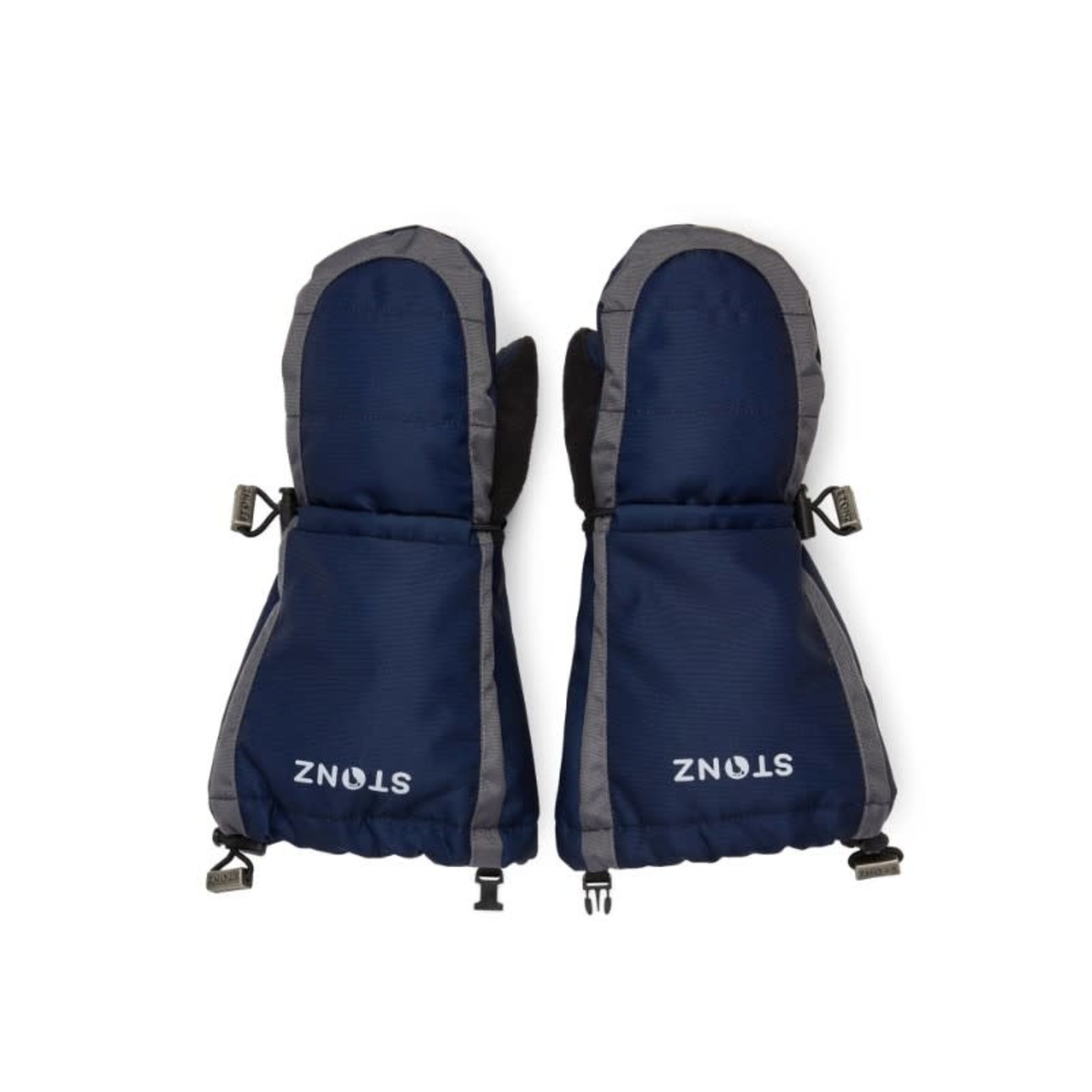 Stonz STONZ - Fleece-lined mittens 'Accent Grey/Medieval Blue'