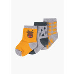 Losan LOSAN - Set of 3 pairs of socks - Checkered, forest, reindeer - Mustard and grey
