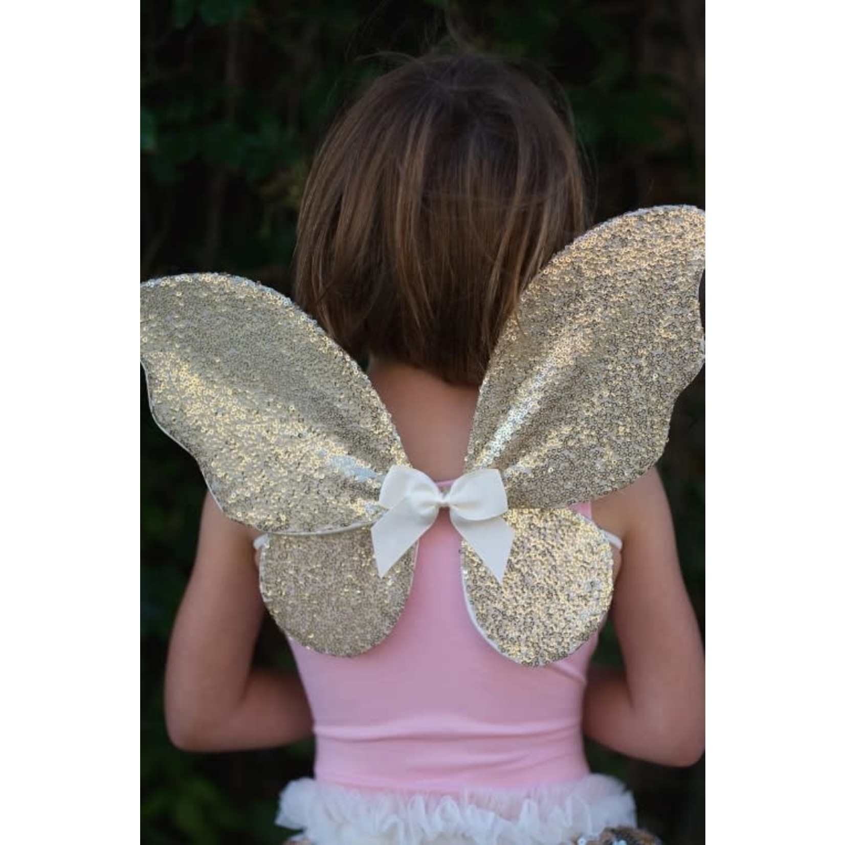 Great Pretenders GREAT PRETENDERS - Gracious gold sequins skirt, wings, and wand (4-6 years)