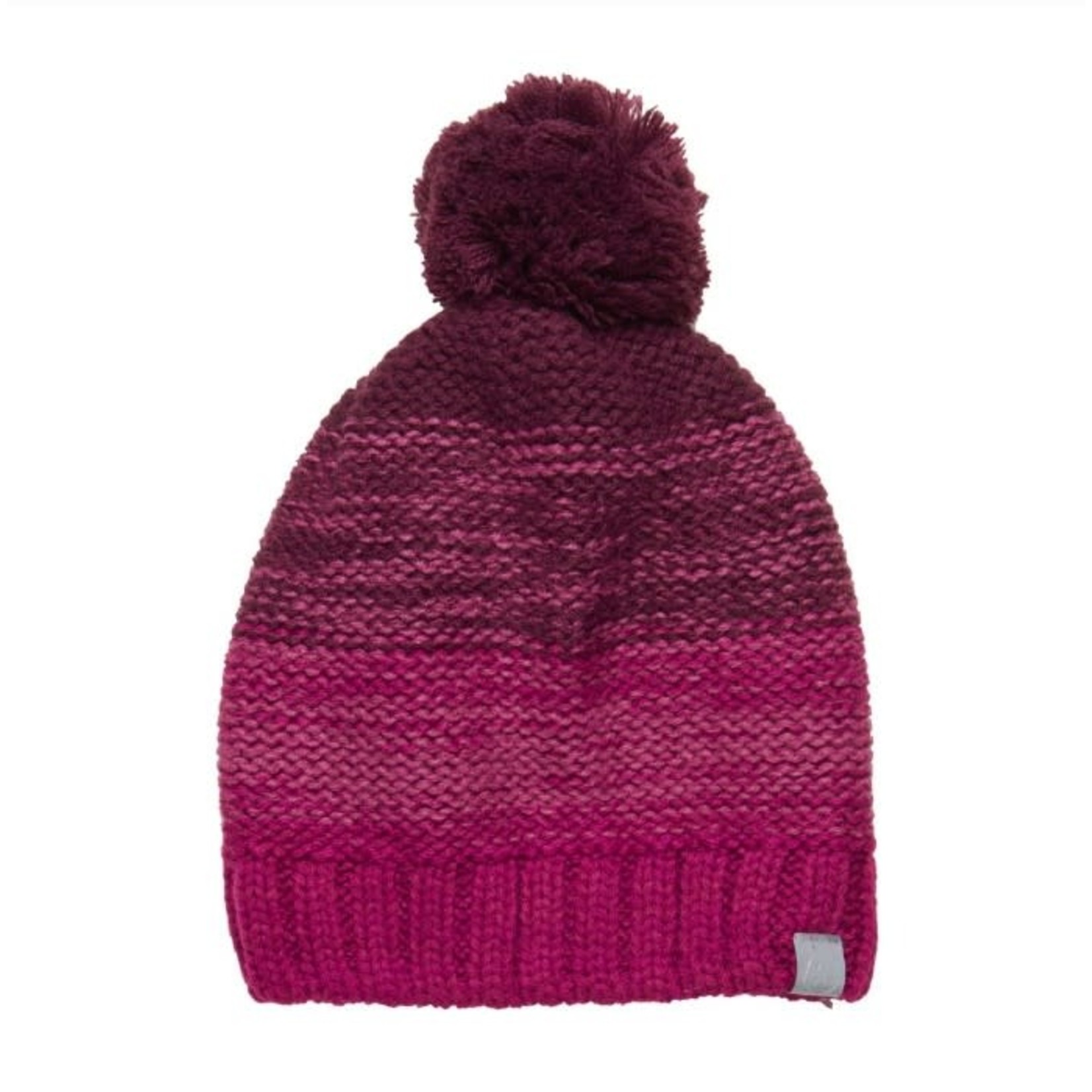 Color Kids COLOR KIDS - Knit winter hat with pompom - Fushia and purple