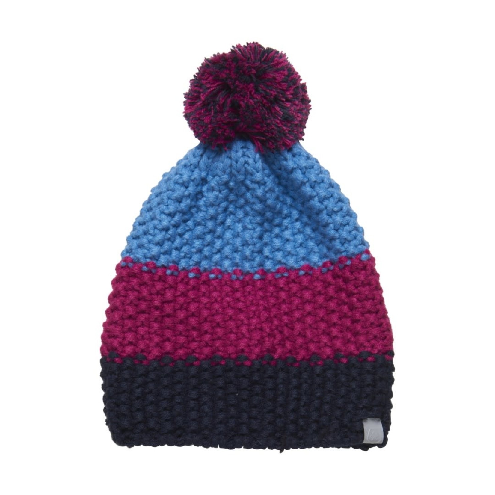 Color Kids COLOR KIDS - Blue, Fuchsia and Navy Knit Hat with Pom Pom