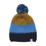 Color Kids COLOR KIDS - Tuque en tricot moutarde, bleu et marine avec pompon