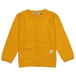 Losan LOSAN - Cardigan en tricot jaune avec fleurs brodées et poches