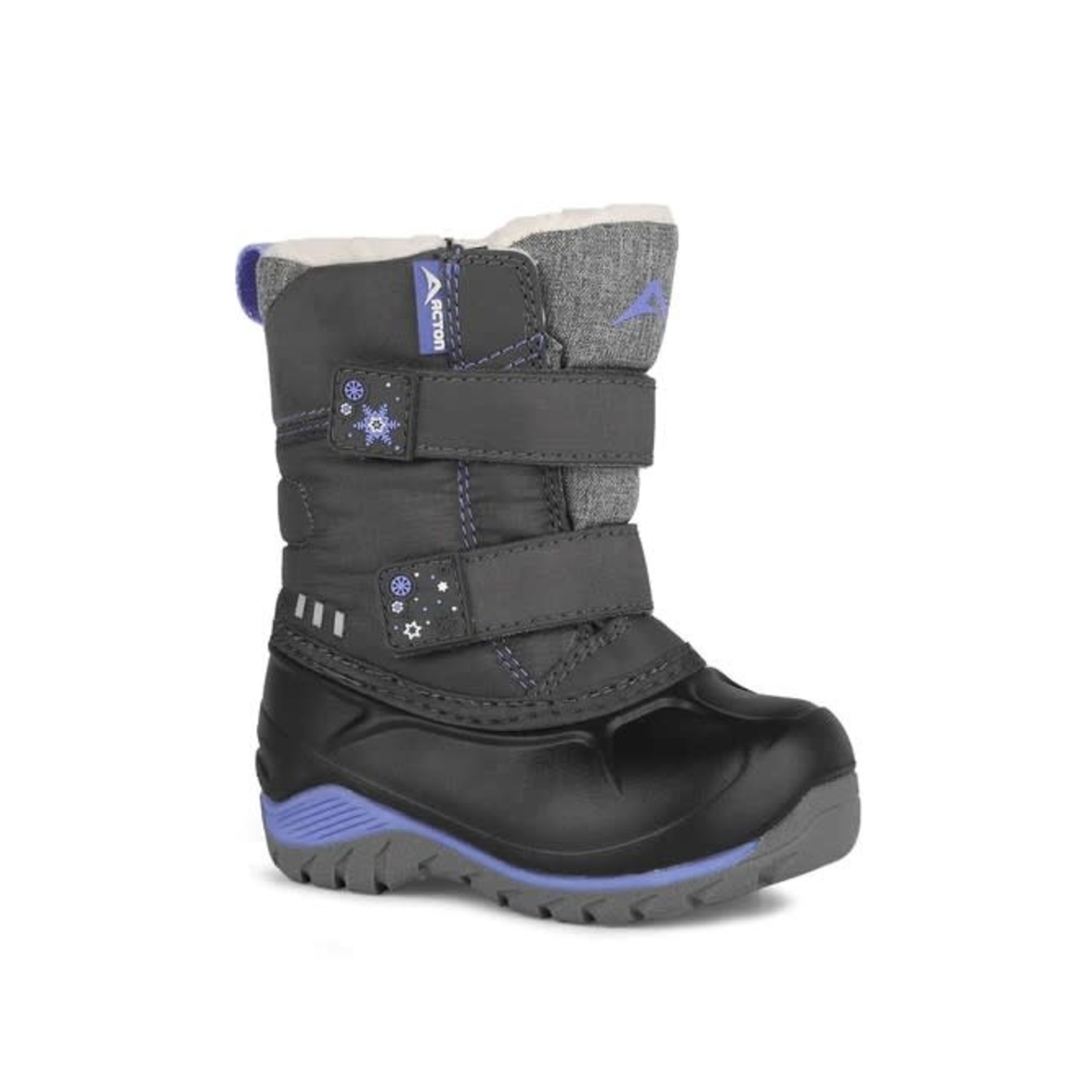Acton ACTON - Winter Boots 'Kiddy - Grey/Light Purple'