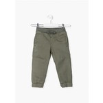 Losan LOSAN - Canvas olive-coloured jogger with elasticated waistband