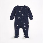 Petit Lem PETIT LEM - Pyjama de bébé marine à imprimé de Père Noël et ses rennes phosphorescent