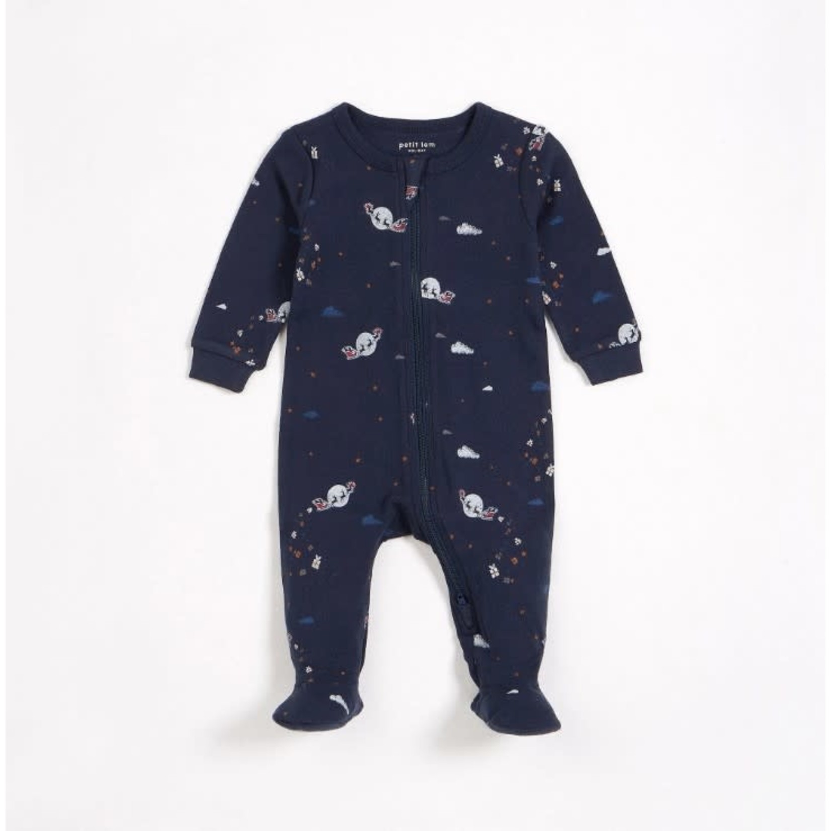 Petit Lem PETIT LEM - Glow in Dark navy baby pyjama 'The Night Before'