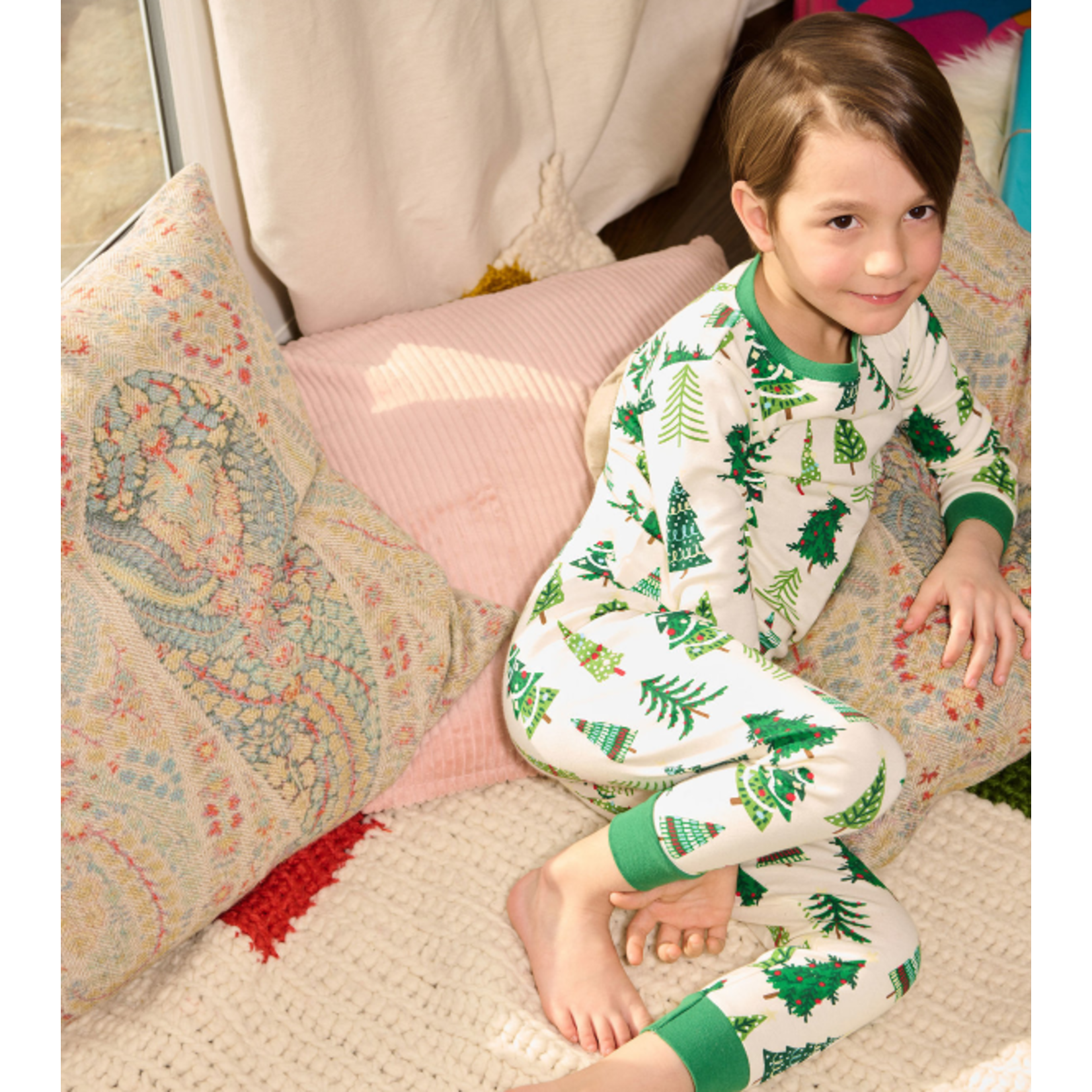 Hatley HATLEY - Christmas trees glow in the dark pyjama set