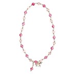 Great Pretenders GREAT PRETENDERS - Pink 'crystal' necklace with pendant of your choice