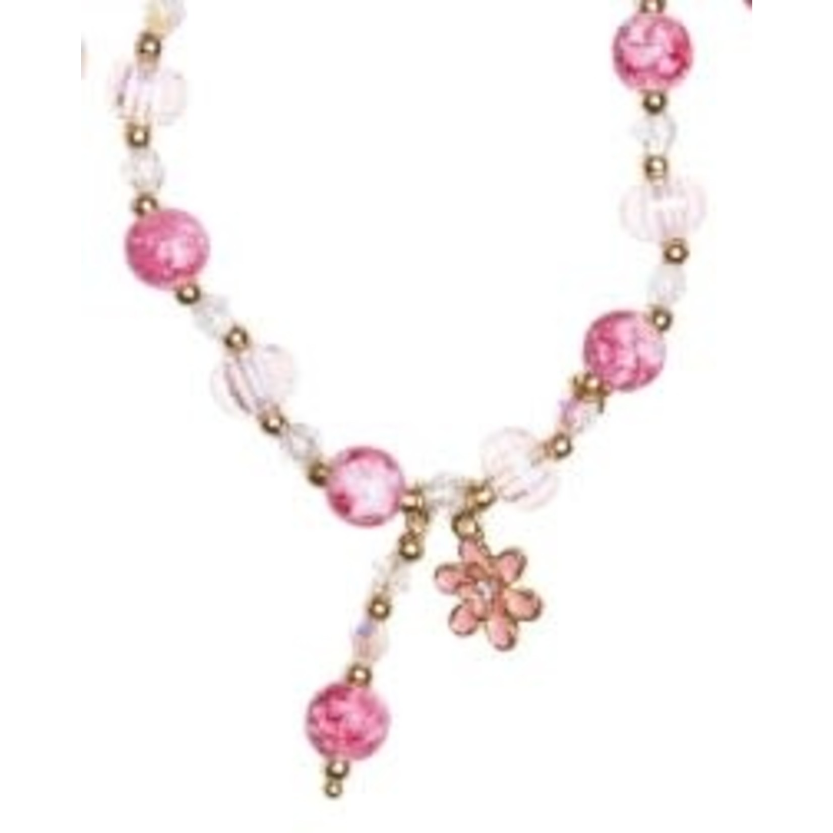 Great Pretenders  GREAT PRETENDERS - Pink 'crystal' necklace with pendant of your choice