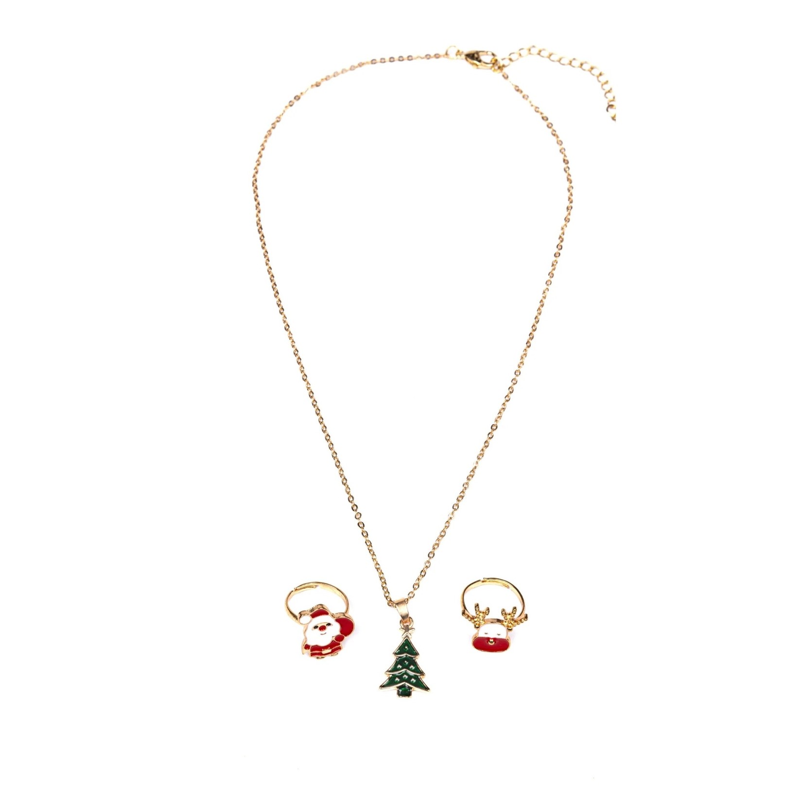 Great Pretenders GREAT PRETENDERS - Christmas Tree Necklace and Ring Set