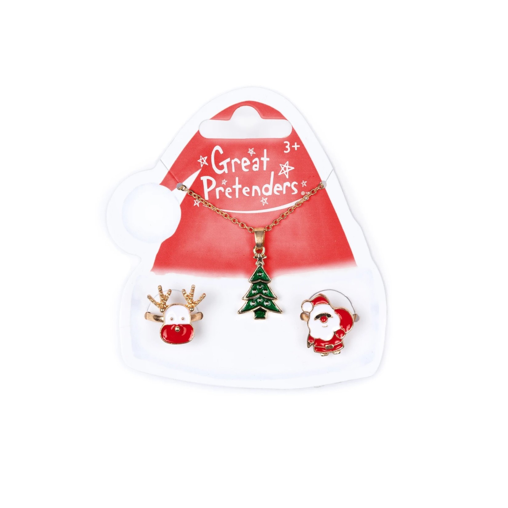 Great Pretenders GREAT PRETENDERS - Christmas Tree Necklace and Ring Set