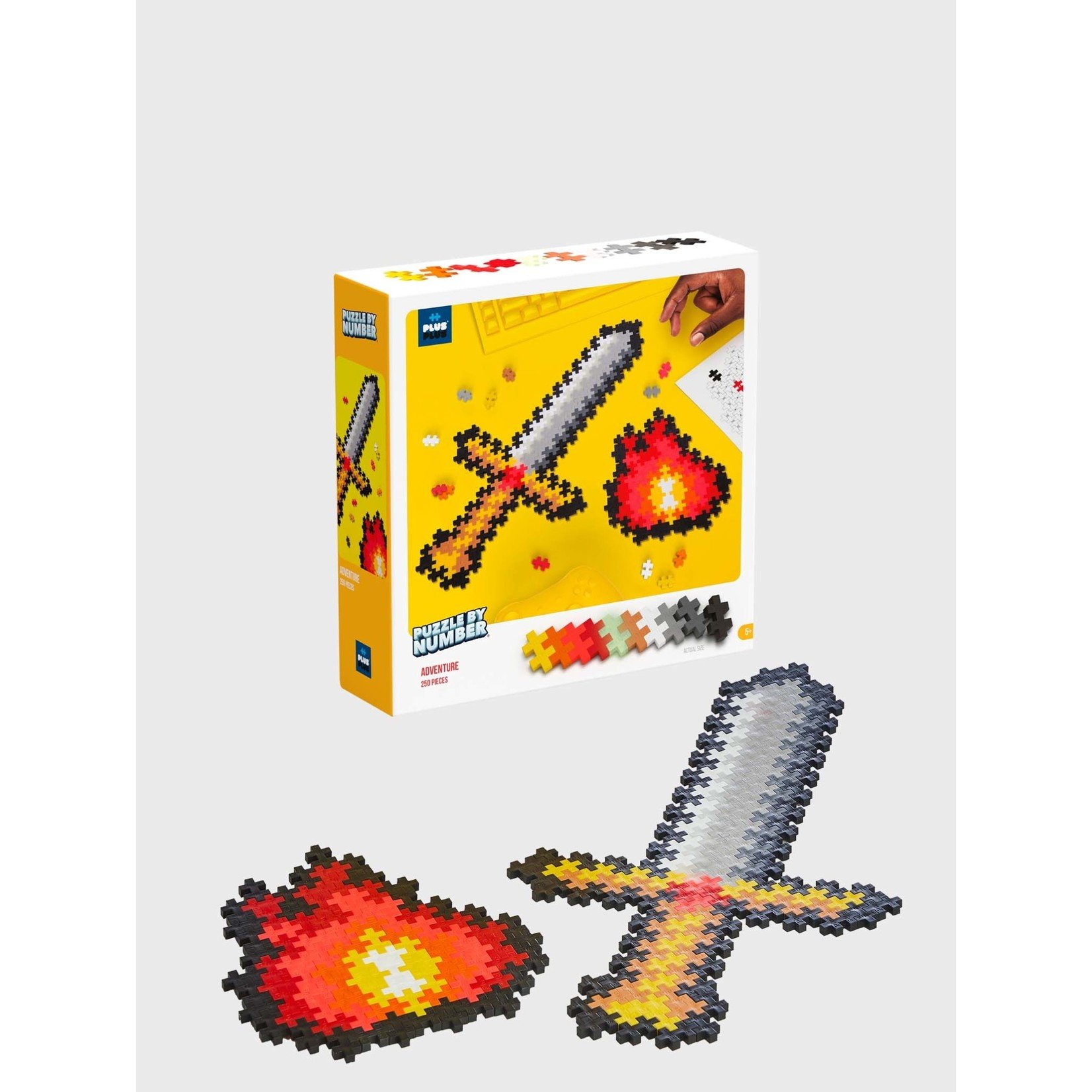 PlusPlus PLUSPLUS - 'Puzzle by Numbers - Adventure (Sword and Flame)' Set - 250 pieces