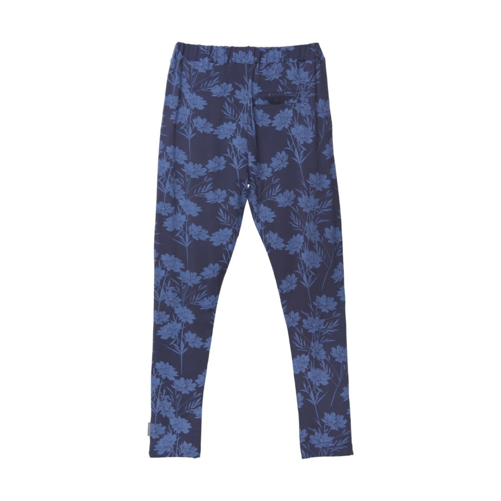 Creamie CREAMIE - Pantalon souple marine avec imprimé floral bleu