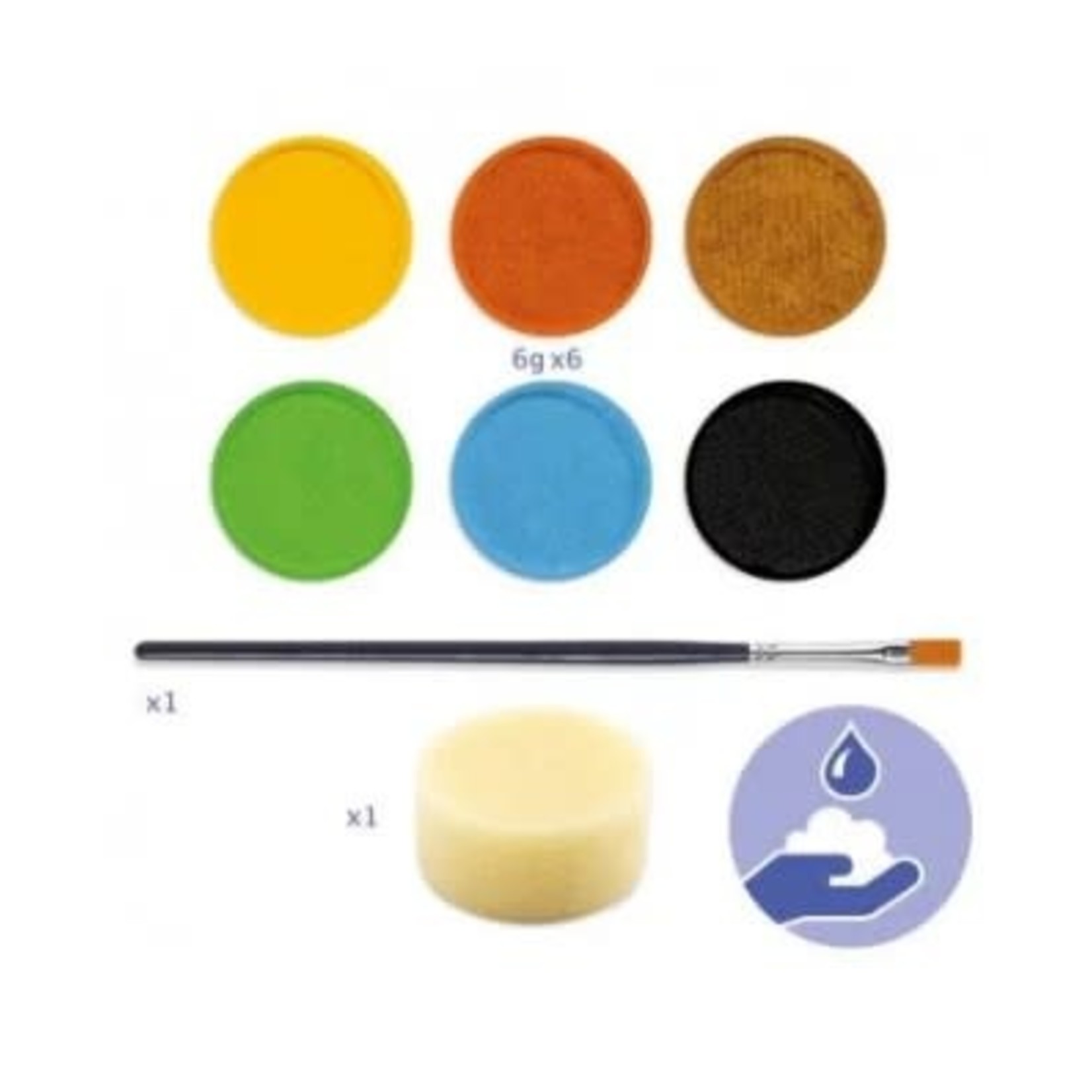 Djeco DJECO - Palette de maquillage (6 couleurs) - Nature