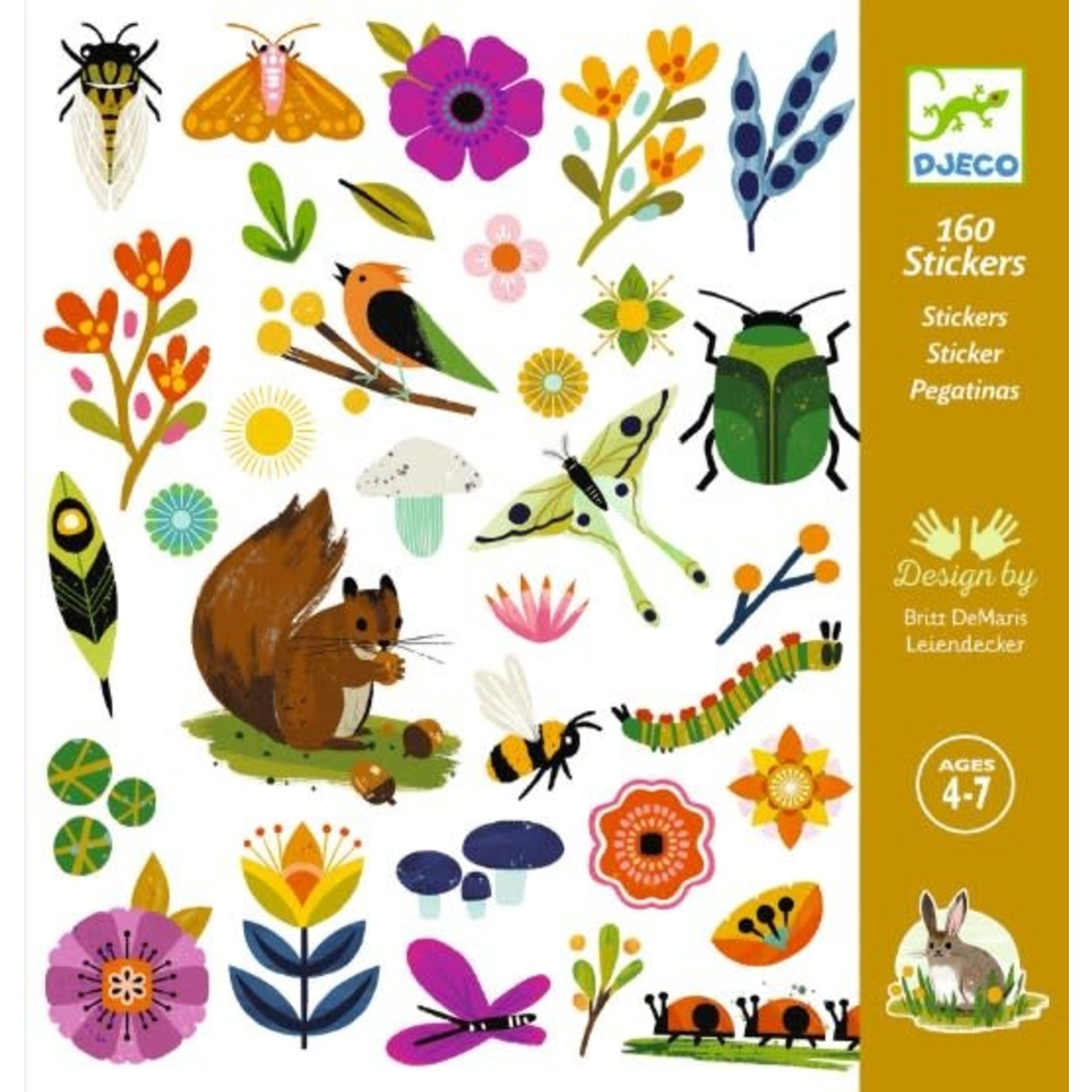 Djeco DJECO - 160 stickers 'Jardin'