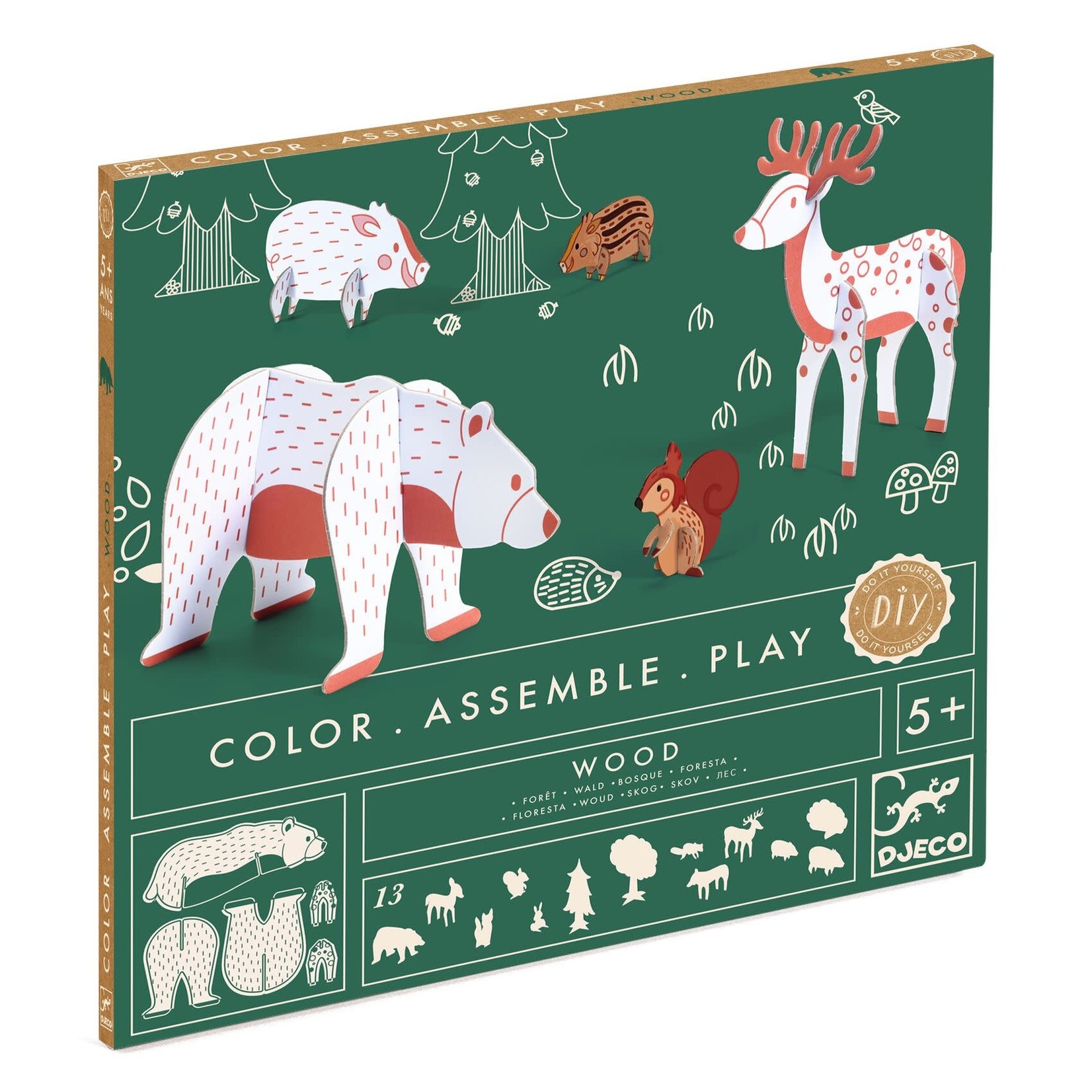 Djeco DJECO - Activité de bricolage 'Color Assemble Play' - Animaux de la Forêt