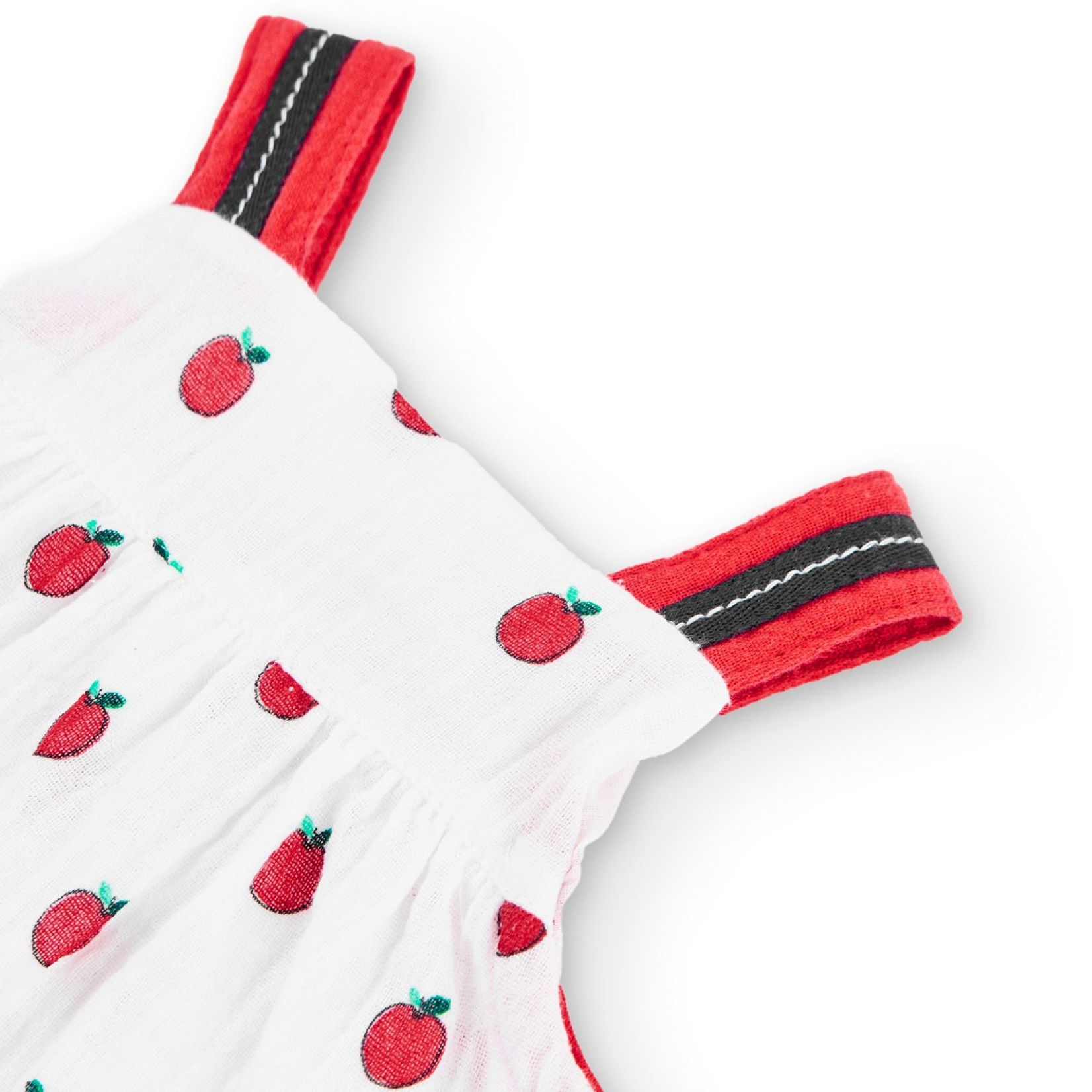 Boboli BOBOLI - Ensemble camisole et culotte blanc avec imprimé de pommes