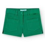 Boboli BOBOLI - Stretch Canvas Shorts with Front Pockets - Green