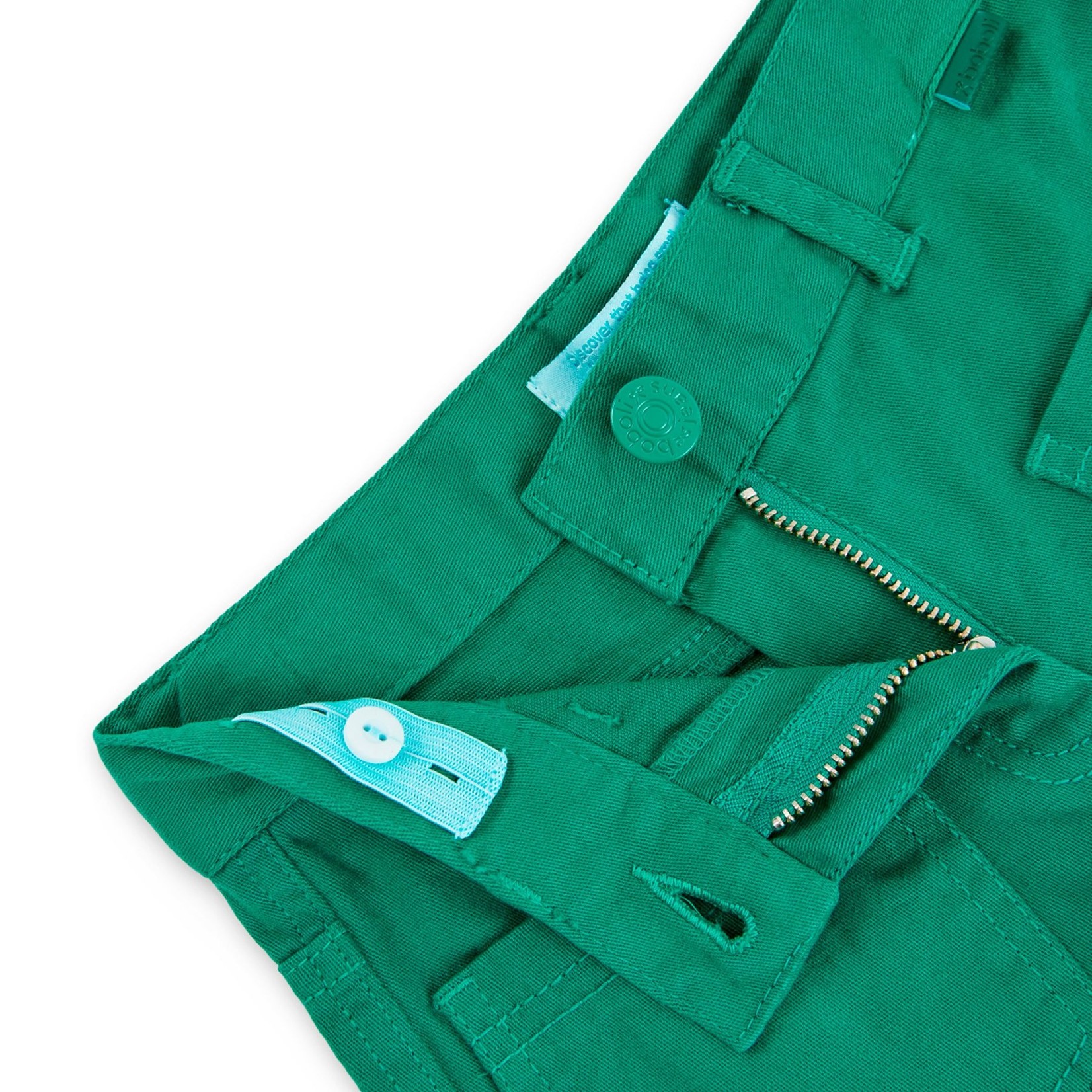 Boboli BOBOLI - Stretch Canvas Shorts with Front Pockets - Green