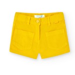 Boboli BOBOLI - Short de toile extensible avec poches avant - Jaune