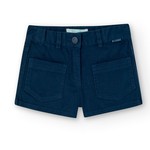 Boboli BOBOLI - Stretch Canvas Shorts with Front Pockets - Navy