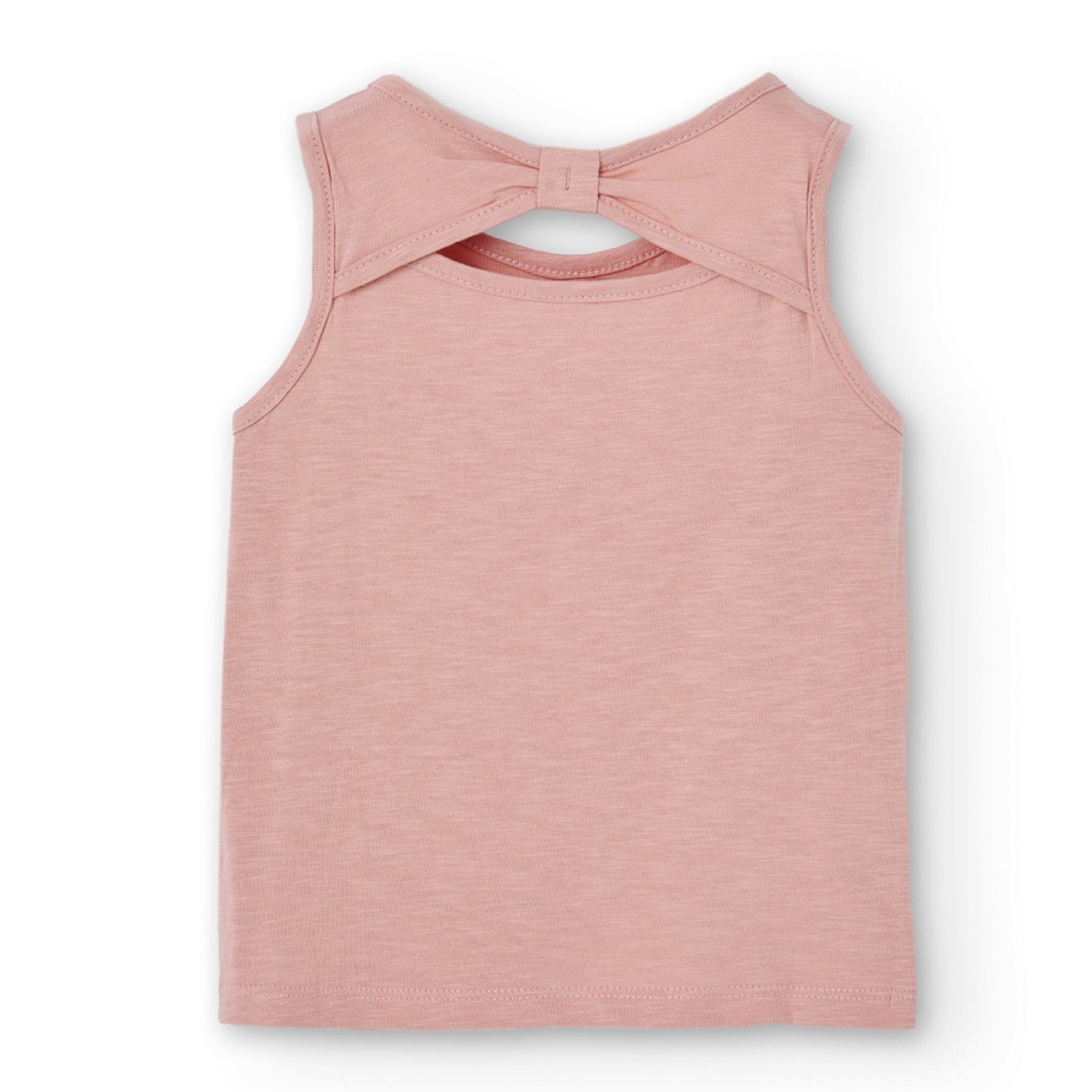 Boboli BOBOLI - 'Savannah Style' Dusty Pink Tank Top with Leopard Print