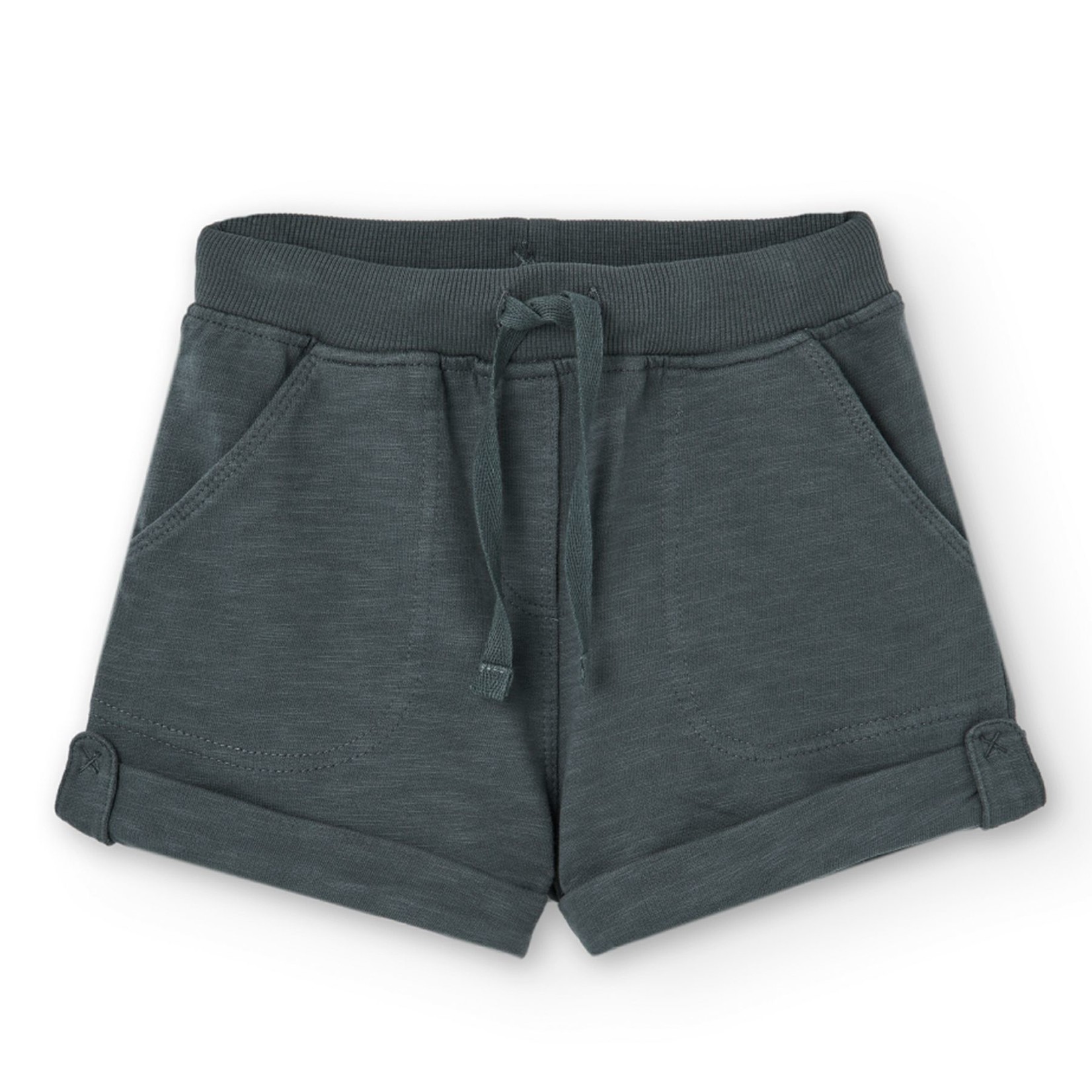 Boboli BOBOLI - Charcoal French Terry Shorts with Folded Hems