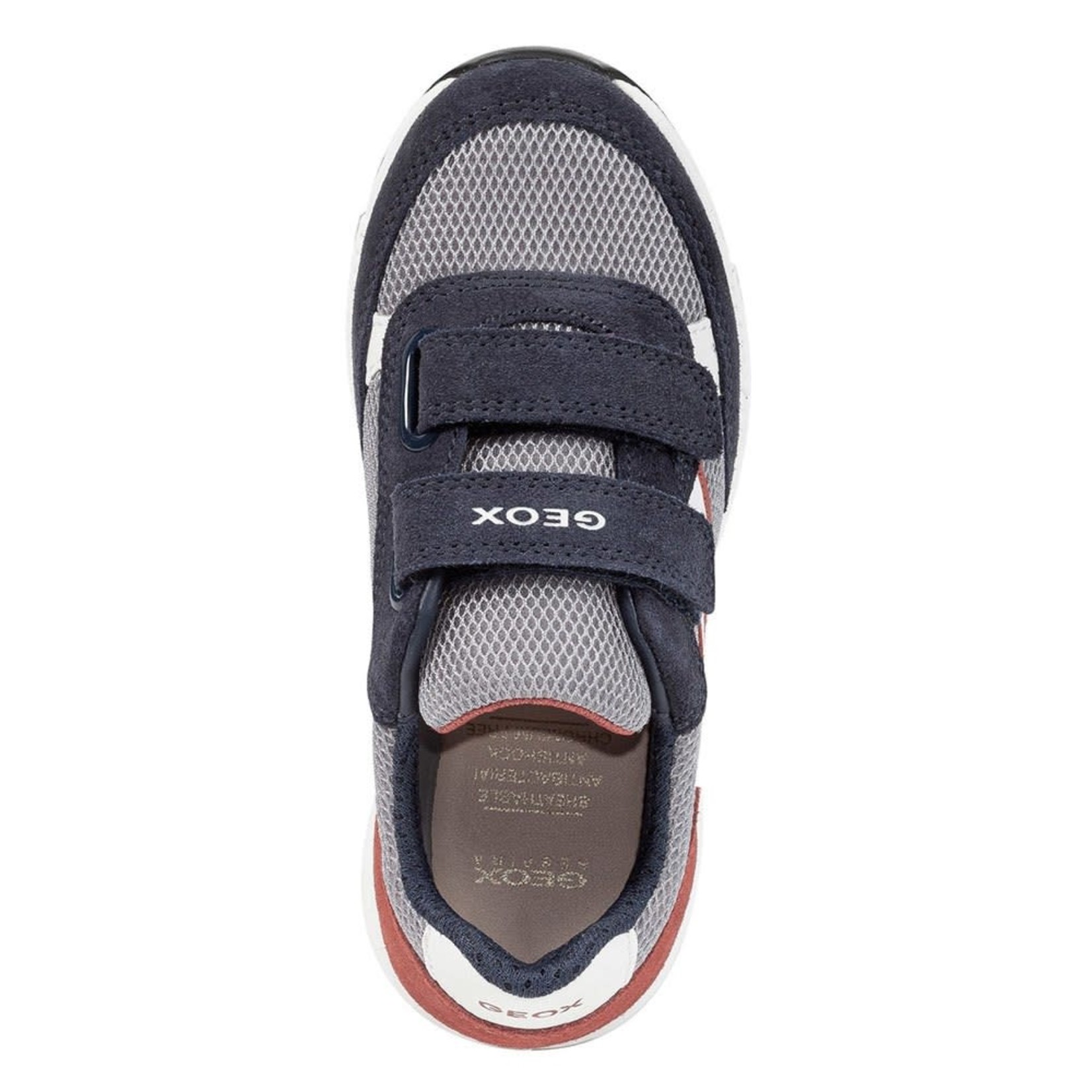 Geox GEOX - Chaussures de sport 'J. Alben B.A. Mesh Suede - Light Grey-Navy'