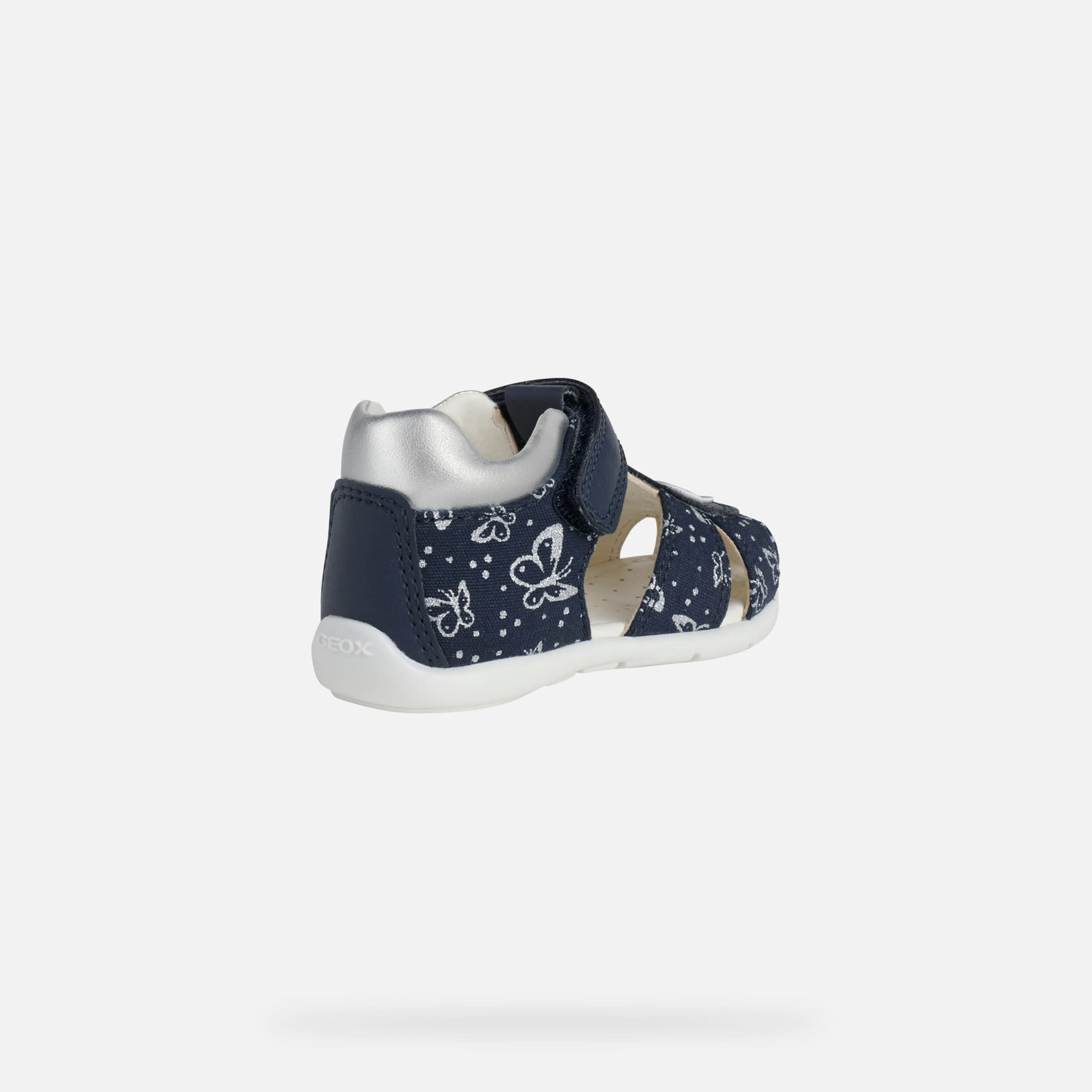 Geox GEOX - Closed toe sandals 'Elthan G.C - Canvas - Navy Silver'