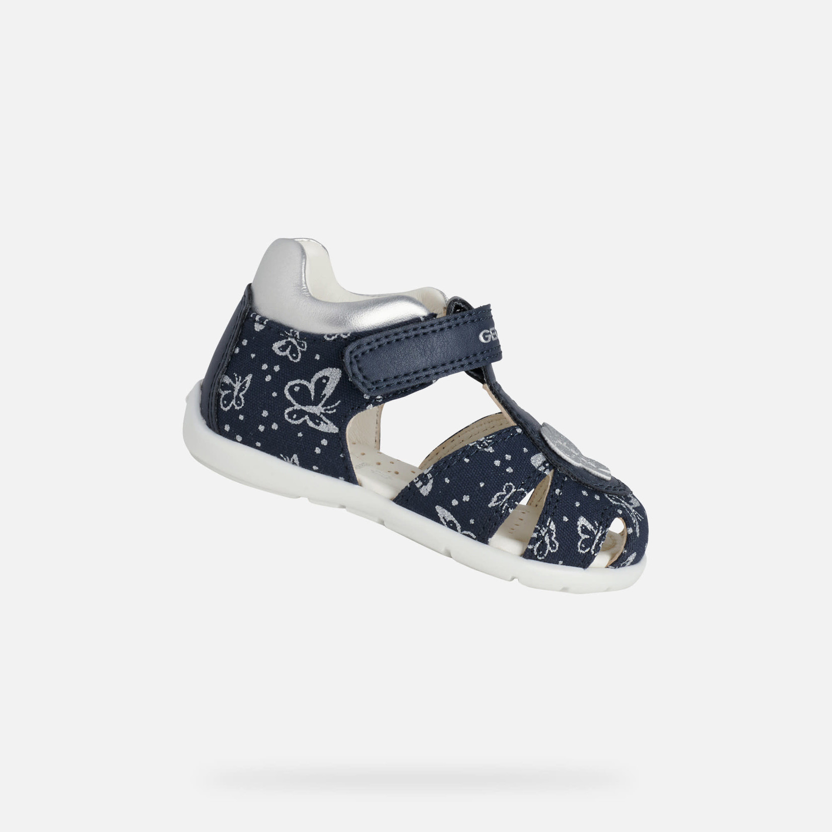 Geox GEOX - Closed toe sandals 'Elthan G.C - Canvas - Navy Silver'