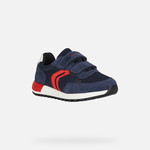 Geox GEOX - Sport shoes  'J. Alben B.A. Mesh Suede - Navy Red'
