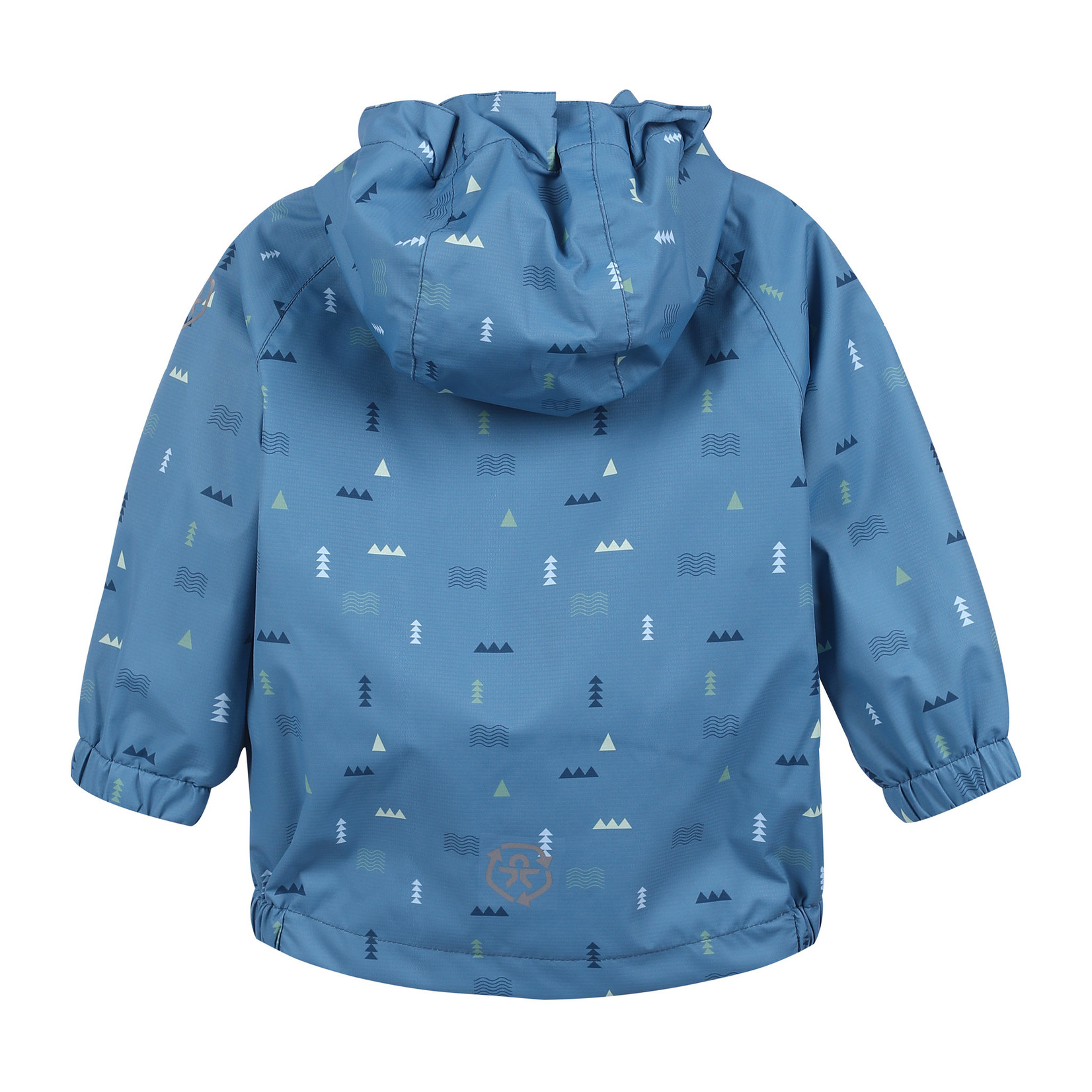 Color Kids COLOR KIDS - Manteau coupe-vent imperméable 'Coronet Blue' avec imprimé de triangles