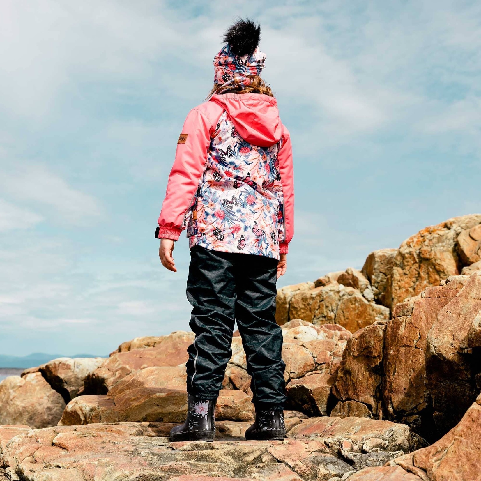 Deux par Deux - Transition Reversible Sherpa and Nylon Jacket Old Pink - Old Pink