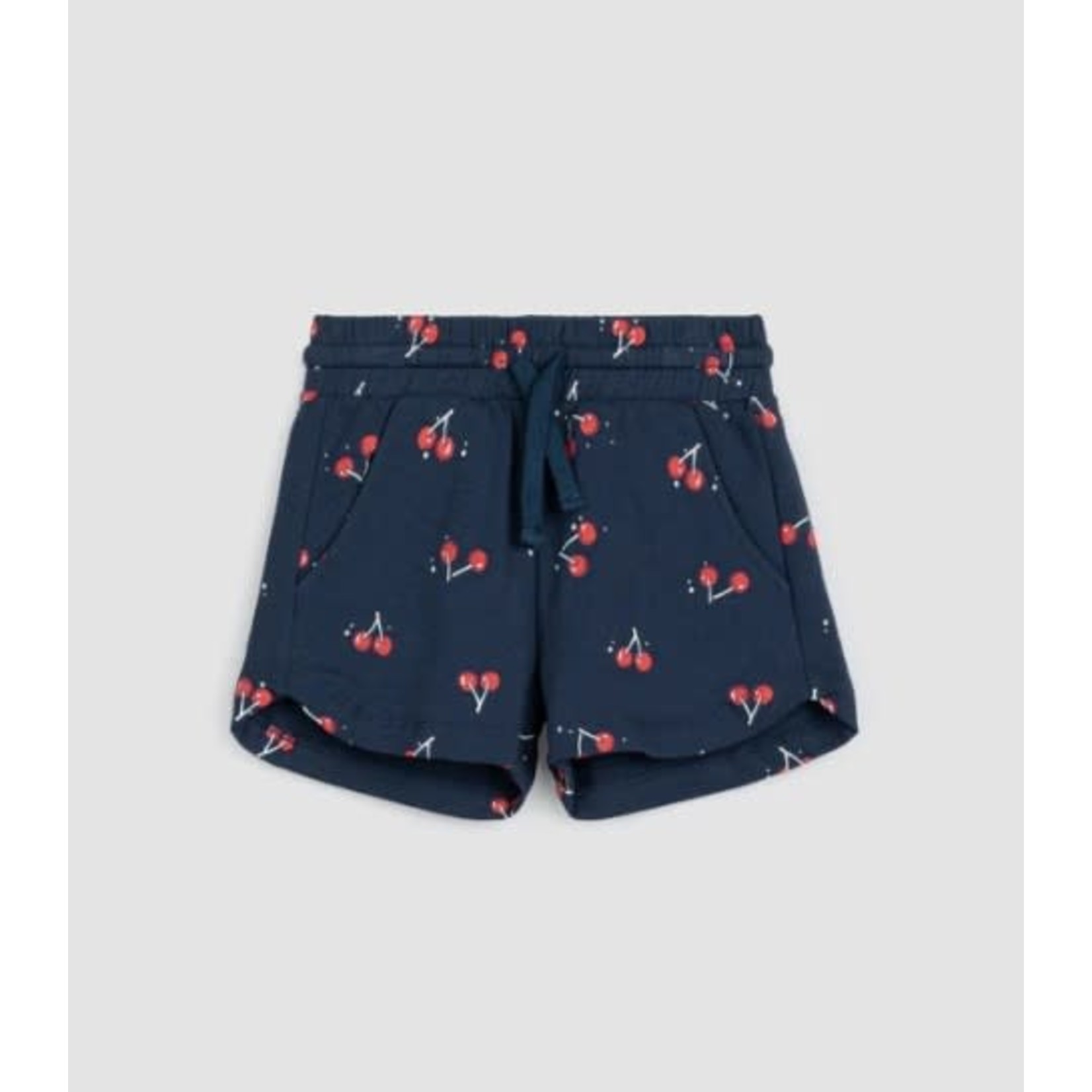 Miles the label MILES THE LABEL - Navy terry cloth shorts with cherry print