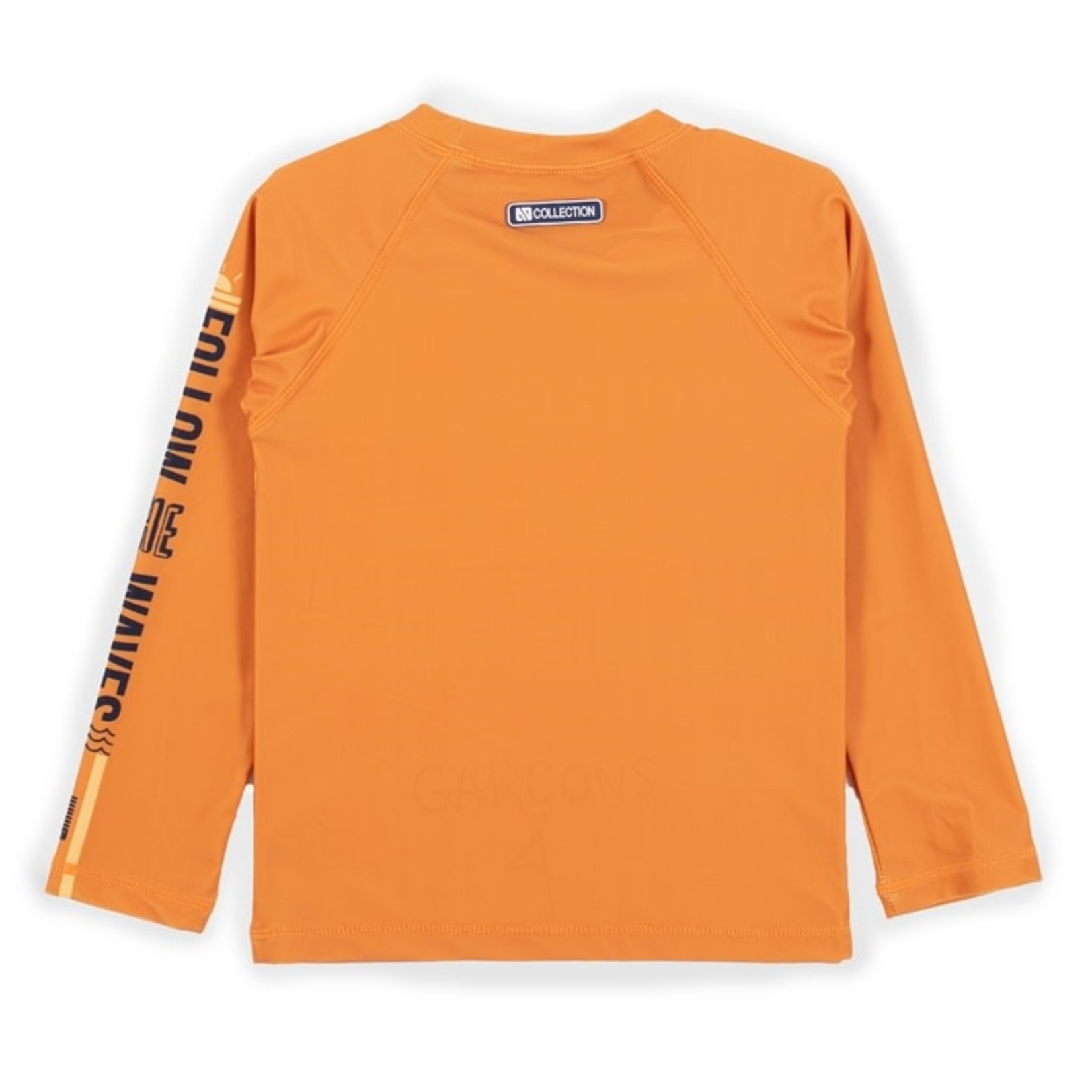 Nanö NANÖ -  T-shirt maillot dermoprotecteur orange imprimé voiture sur la plage