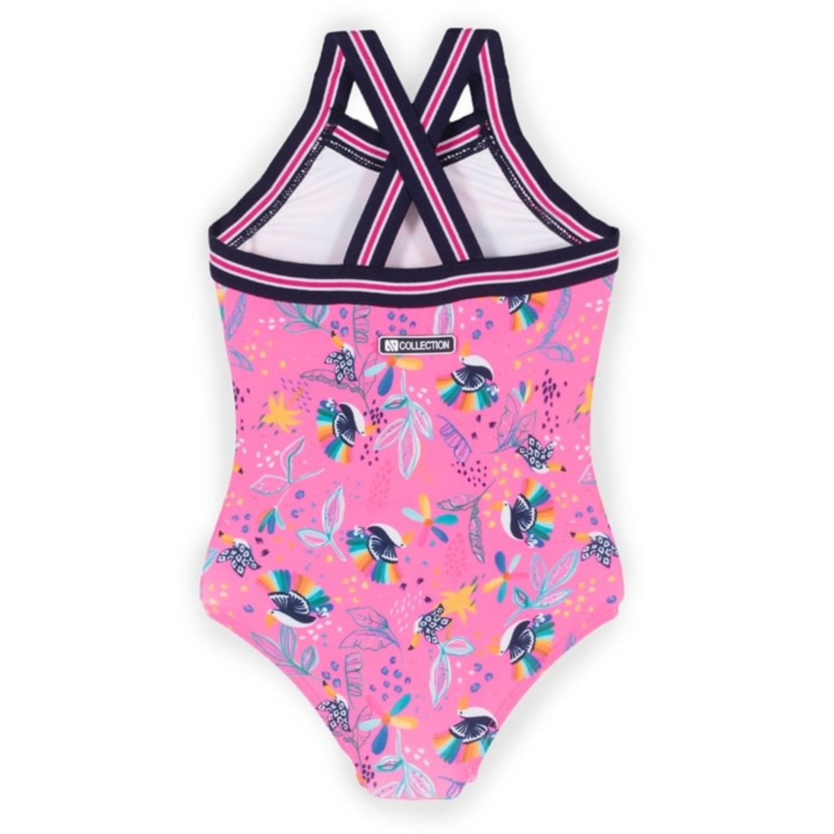 Nanö NANÖ - One-piece Neon Pink Swimsuit with Toucans Print