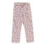 Nanö NANÖ - Lightweight Pants with Flower Pattern and Fabric Belt 'Sunny Fruits'