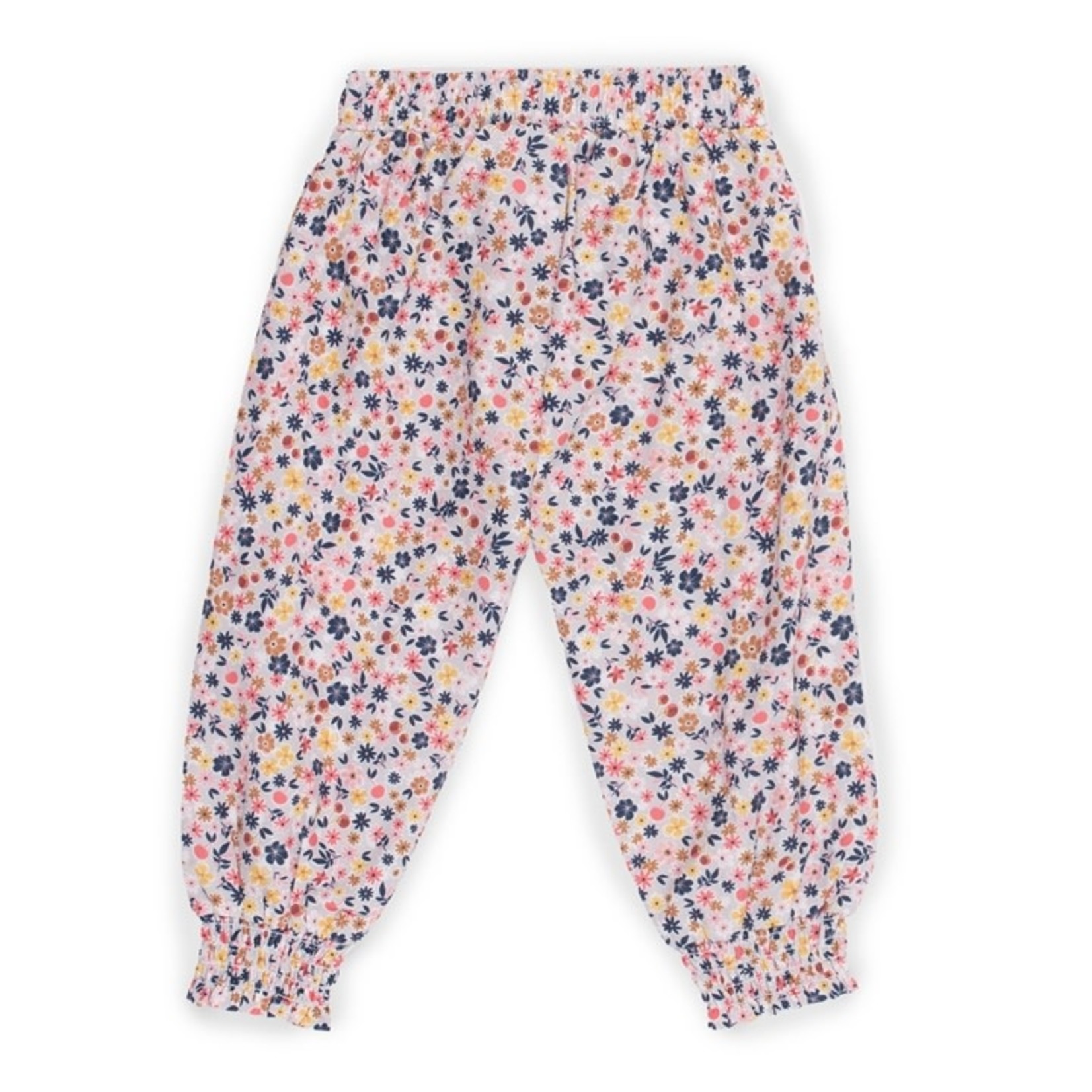 Nanö NANO - Pantalon léger avec motif de fleurs et ceinture de tissu 'Toi, moi et les fruits'