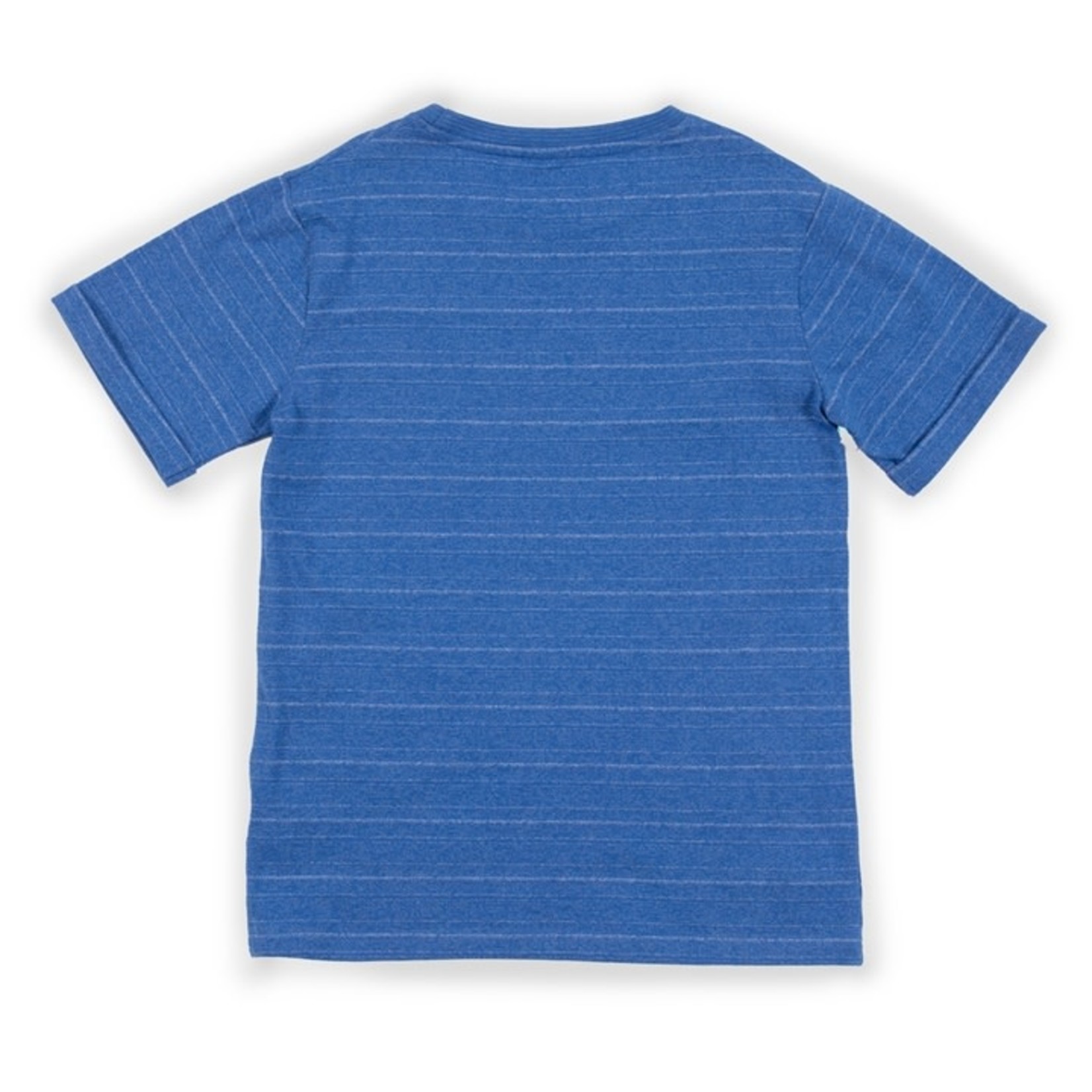 Nanö NANÖ - T-shirt bleu chiné avec appliqué scene bord de mer 'Bon Voyage'