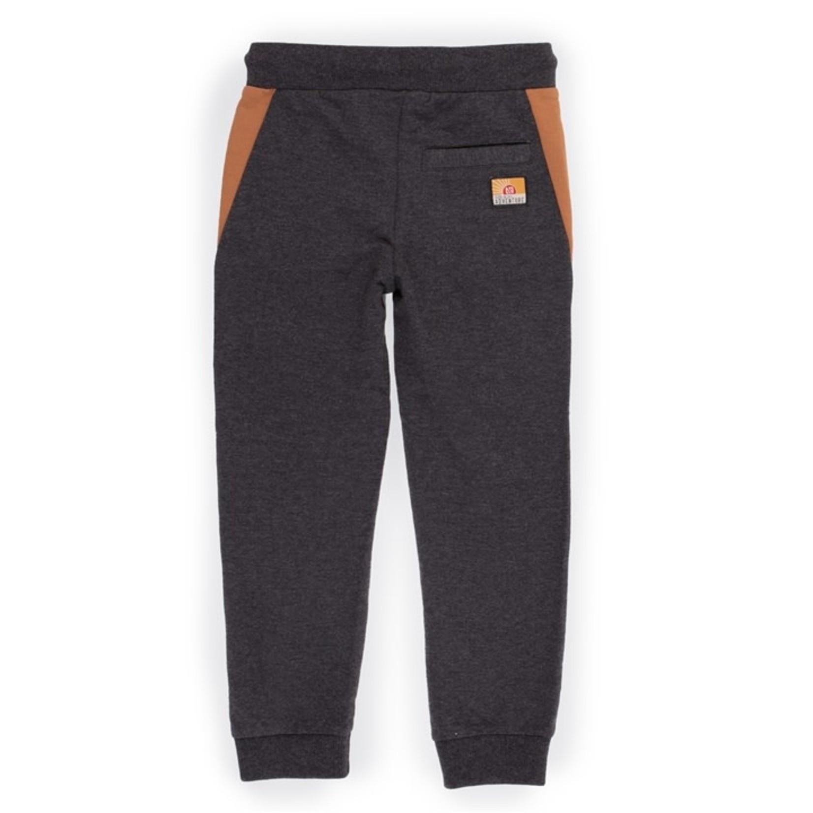 Nanö NANÖ -  Dark Gray Sweatpants with Red and Caramel Stripes 'Explore The Past'