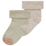 Noppies NOPPIES - 2-Pack Baby Socks - Cream and Sage Stripes 'Martinez'