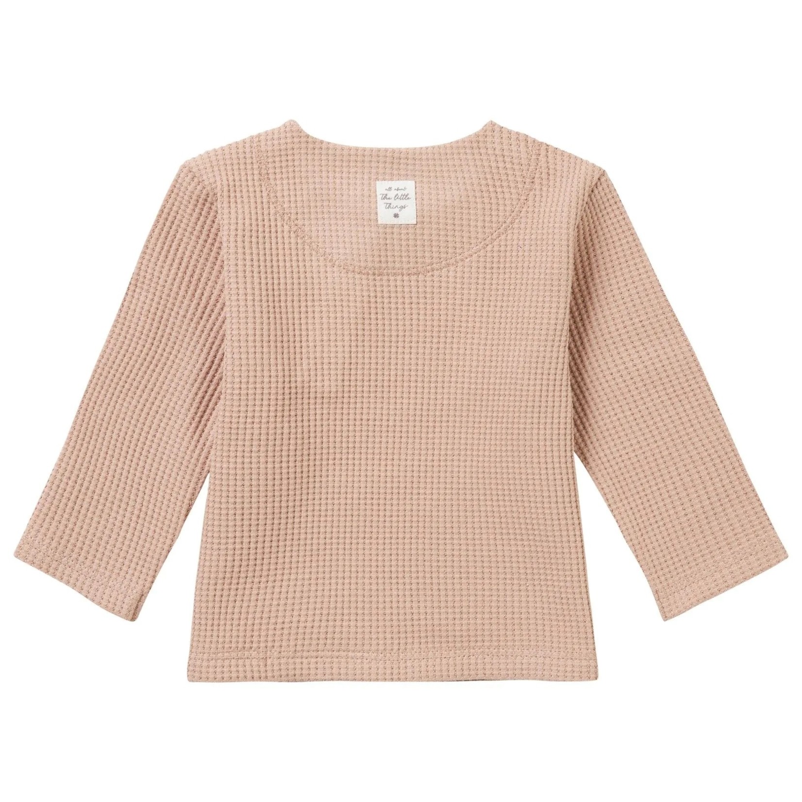 Noppies NOPPIES - Dusty Pink Waffle Long Sleeve T-Shirt 'Mignon'